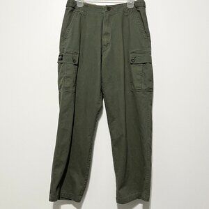 Express Mens Vintage Cargo Pants 32X32 Green Streetwear Utility Tactical Y2K